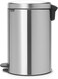 Brabantia NewIcon Pedal Bin 20 L Matt Steel &ndash; Soft-Close with Plastic Inner Bucket