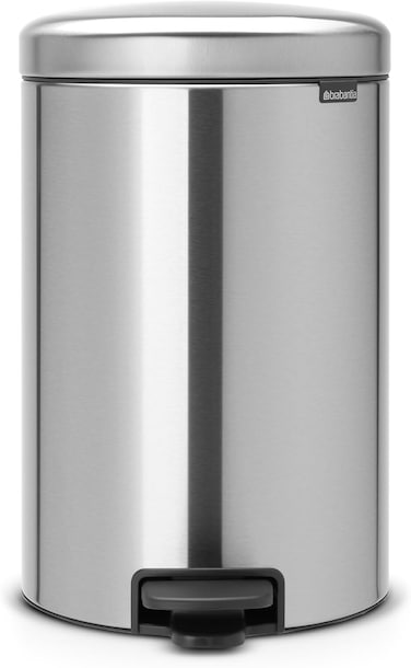 Brabantia NewIcon Pedal Bin 20 L Matt Steel &ndash; Soft-Close with Plastic Inner Bucket
