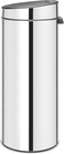 Brabantia Touch Trash Can New 30L &ndash; Brilliant Steel Kitchen Waste Bin
