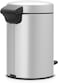Brabantia Step Trash Can with Plastic Inner Bucket, 3 L, Metallic Grey