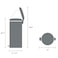 Brabantia NewIcon Pedal Bin 30L, Lilac Pink, Soft-Close Lid, Smooth Pedal, Removable Inner Bucket, PerfectFit Code G Liner Included