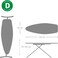 Brabantia Ironing Board Cover Complete Set Size D 135 x 45 cm, 8 mm Cotton Cover with Foam Layer, Morning Breeze
