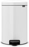 Brabantia NewIcon Pedal Bin 20 L White &ndash; Step Trash Can with Plastic Inner Bucket