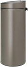 Brabantia Touch Bin New 30L Trash Can &ndash; Platinum Kitchen Waste Bin