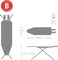 Brabantia Ironing Board Denim Blue, Size B 124 x 38 cm, Foldable Ironing Board with Steam Iron Rest, Adjustable Height, Non-Slip Feet, Cotton Cover, Child &amp; Transport Lock