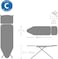 Brabantia Ironing Board Size C, 124 x 45 cm, Extra Large, Steam Iron Rest