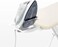Brabantia Ironing Board Size A 110 x 30 cm, Foldable Small Ironing Board with Steam Iron Rest, Feathers Design, Adjustable Height, Non-Slip Feet, Cotton Cover