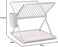 Brabantia SinkSide Foldable Dish Drying Rack Light Grey, 37 x 33 x 31.5 cm, Removable Cutlery Basket and Drip Tray