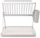 Brabantia SinkSide Foldable Dish Drying Rack Light Grey, 37 x 33 x 31.5 cm, Removable Cutlery Basket and Drip Tray