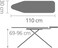Brabantia Ironing Board A with Steam Iron Rest, Abstract Leaves, 110 x 30 cm