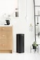 Brabantia NewIcon Pedal Bin 30 L Matt Black – Step Trash Can with Plastic Inner Bucket
