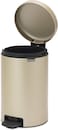 Brabantia NewIcon Pedal Bin 12 L Metallic Gold &ndash; Soft-Closure Rubbish Waste Bin with Removable Inner Bucket + Bin Bags