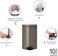 Brabantia NewIcon Pedal Bin 20 L Platinum &ndash; Soft-Close with Plastic Inner Bucket