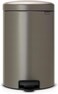 Brabantia NewIcon Pedal Bin 20 L Platinum &ndash; Soft-Close with Plastic Inner Bucket