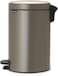 Brabantia NewIcon Pedal Bin 12 L Platinum &ndash; Soft-Close with Plastic Inner Bucket
