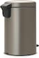 Brabantia NewIcon Pedal Bin 12 L Platinum &ndash; Soft-Close with Plastic Inner Bucket