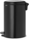 Brabantia Step Pedal Bin 20 L Matt Black – Trash Can with Plastic Inner Bucket