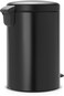 Brabantia Step Pedal Bin 20 L Matt Black – Trash Can with Plastic Inner Bucket