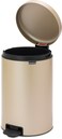 Brabantia NewIcon Pedal Bin 20 L Metallic Gold- Soft-Closure Rubbish Bin with Removable Inner Bucket + Bin Bags