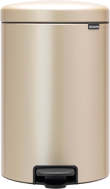 Brabantia NewIcon Pedal Bin 20 L Metallic Gold- Soft-Closure Rubbish Bin with Removable Inner Bucket + Bin Bags