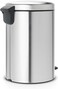 Brabantia NewIcon Pedal Bin 20 L Matt Steel &ndash; Fingerprint Proof with Plastic Inner Bucket