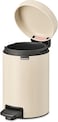 Brabantia NewIcon Pedal Bin 3 L Soft Beige &ndash; Soft-Closure Bathroom Rubbish Bin with Removable Inner Bucket + Bin Bags