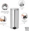 Brabantia NewIcon Pedal Bin 30 L Matt Steel &ndash; Soft-Close with Plastic Inner Bucket