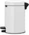 Brabantia Newicon 3 L White Pedal Bin with Plastic Inner Bucket