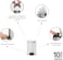 Brabantia Newicon 3 L White Pedal Bin with Plastic Inner Bucket