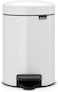 Brabantia Newicon 3 L White Pedal Bin with Plastic Inner Bucket