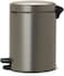 Brabantia  NewIcon Pedal Bin 5 L Platinum &ndash; Soft-Close with Plastic Inner Bucket
