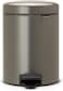 Brabantia  NewIcon Pedal Bin 5 L Platinum &ndash; Soft-Close with Plastic Inner Bucket