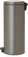 Brabantia NewIcon Pedal Bin 30 L Platinum &ndash; Soft-Close with Plastic Inner Bucket