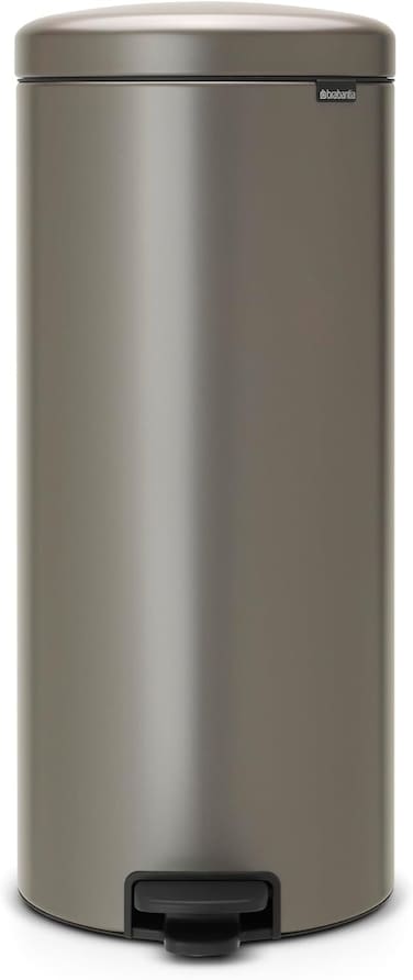 Brabantia NewIcon Pedal Bin 30 L Platinum &ndash; Soft-Close with Plastic Inner Bucket