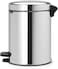 Brabantia NewIcon Pedal Bin 5 L Brilliant Steel – Soft-Close with Plastic Inner Bucket