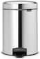 Brabantia NewIcon Pedal Bin 5 L Brilliant Steel – Soft-Close with Plastic Inner Bucket
