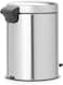 Brabantia NewIcon Pedal Bin 5 L Matt Steel &ndash; Fingerprint Proof with Plastic Inner Bucket