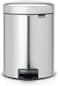 Brabantia NewIcon Pedal Bin 5 L Matt Steel &ndash; Fingerprint Proof with Plastic Inner Bucket