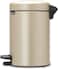 Brabantia NewIcon Pedal Bin 3 L Champagne &ndash; Soft-Closure Bathroom Rubbish Bin with Removable Inner Bucket + Bin Bags