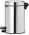 Brabantia Step Pedal Bin 3 L Brilliant Steel – Trash Can with Plastic Inner Bucket