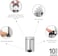 Brabantia NewIcon Pedal Bin 3 L Matt Steel &ndash; Fingerprint Proof with Plastic Inner Bucket