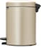 Brabantia NewIcon Pedal Bin 5 L Metallic Gold &ndash; Soft-Closure Bathroom Rubbish Bin with Removable Inner Bucket + Bin Bags