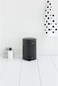 Brabantia NewIcon Pedal Bin 3 L Matt Black – Soft-Close with Plastic Inner Bucket