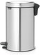 Brabantia NewIcon Pedal Bin 12 L Matt Steel &ndash; Fingerprint Proof with Plastic Inner Bucket