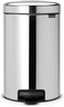 Brabantia Step Pedal Bin 12 L Brilliant Steel – Trash Can with Plastic Inner Bucket