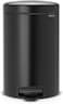 Brabantia NewIcon Pedal Bin 12 L Matt Black – Soft-Close with Plastic Inner Bucket