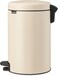 Brabantia NewIcon Pedal Bin 12 L Soft Beige &ndash; Soft-Close Lid with Removable Inner Bucket
