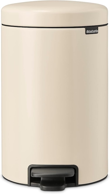Brabantia NewIcon Pedal Bin 12 L Soft Beige &ndash; Soft-Close Lid with Removable Inner Bucket