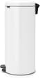 Brabantia Step Pedal Bin 30 L White &ndash; Trash Can with Plastic Inner Bucket