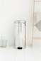 Brabantia NewIcon Pedal Bin 30 L Brilliant Steel &ndash; Soft-Close with Plastic Inner Bucket